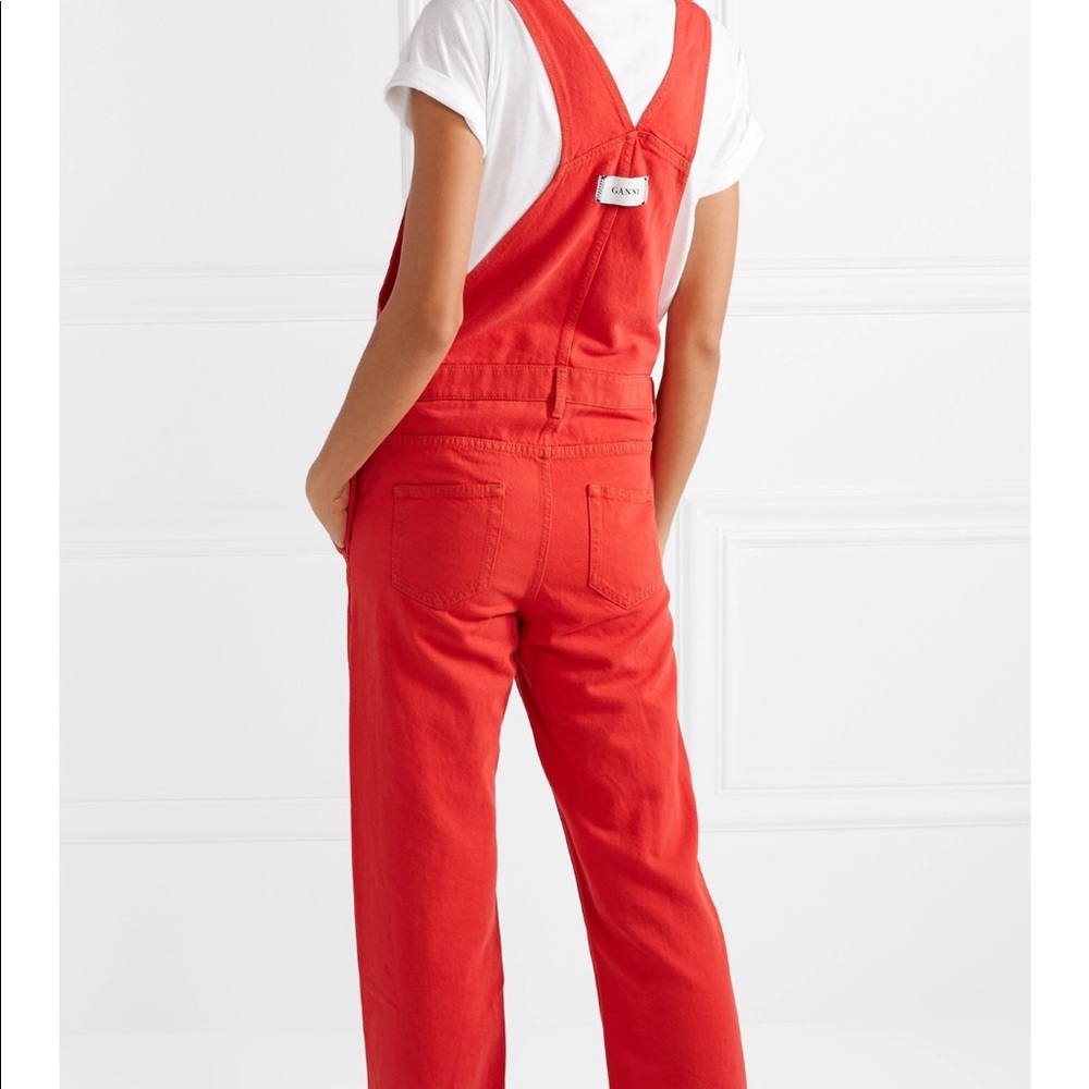 Red denim overalls - Picture 5 of 6